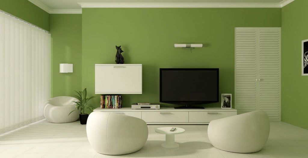 El color verde para pintar un salón