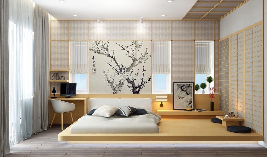 habitación de matrimonio con estilo minimalista