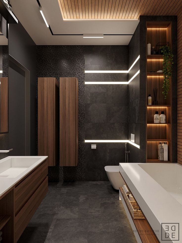 iluminación suave baño