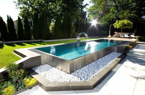 piscina de acero inoxidable