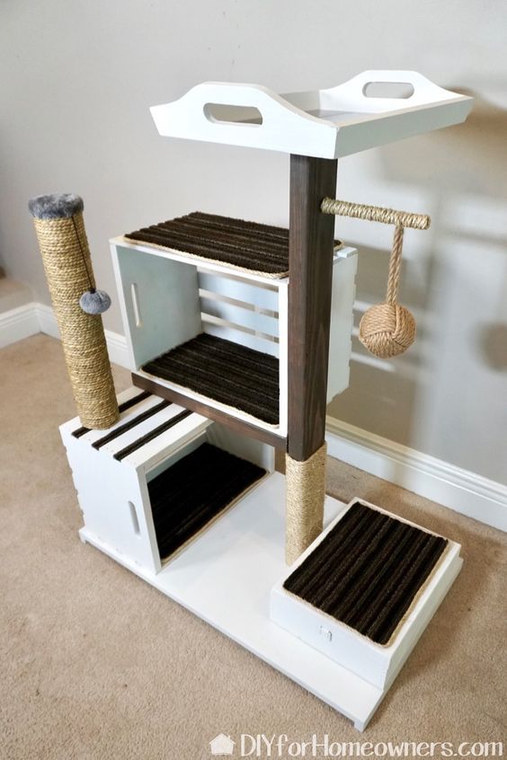 Ideas DIY para crear espacios para gatos (10)