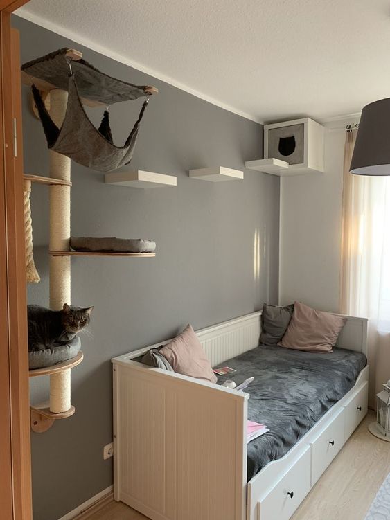 Ideas DIY para crear espacios para gatos (14)