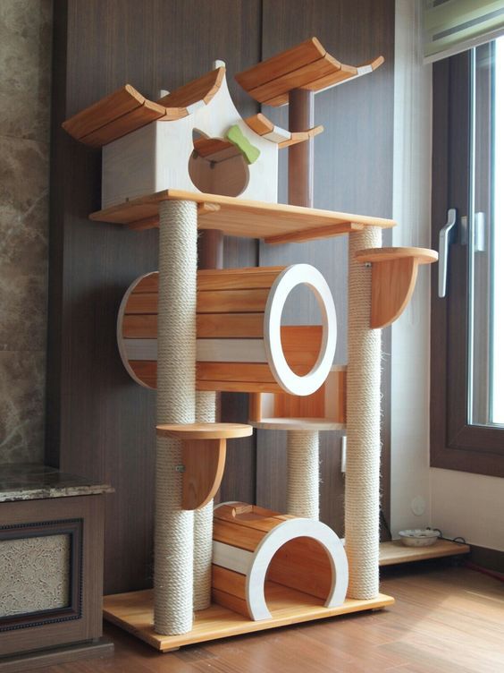 Ideas DIY para crear espacios para gatos (9)