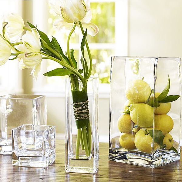 Decoración con jarrones de cristal (12)