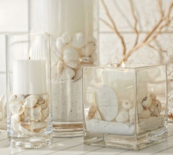 Decoración con jarrones de cristal (2)