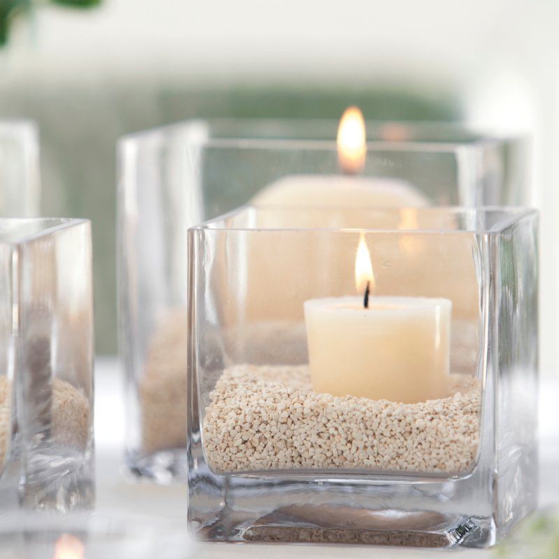 Decoración con jarrones de cristal (7)